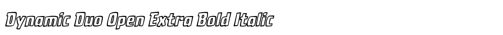 Dynamic Duo Open Extra Bold Italic image